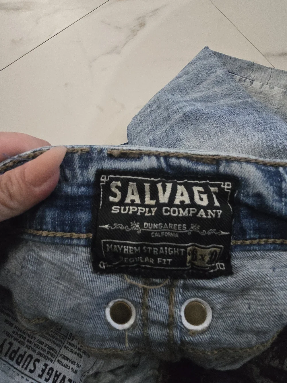 Salvage Light Wash Skinny Jeans - Light Blue